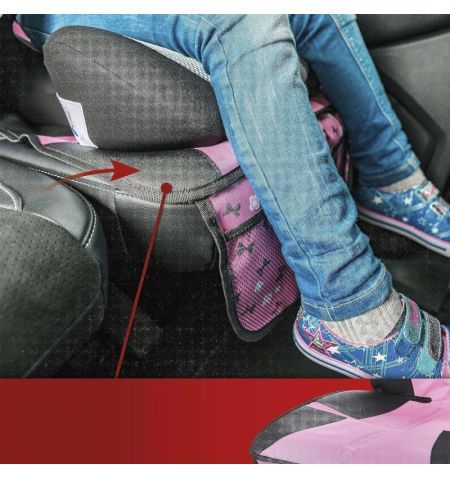 Podložka pod dětskou autosedačku na sedadlo vozidla Ballet Doll - s organizérem v přední části / růžová | Filson Store
