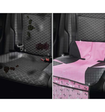 Podložka pod dětskou autosedačku na sedadlo vozidla Ballet Doll - s organizérem v přední části / růžová | Filson Store