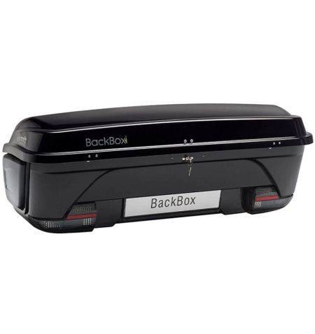 Zadní box / základna / bočnice na nosič na tažné zařízení MFT BackBox Schwarz - objem 300l / uzamykací / lesklý černý | Filso...