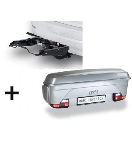 Zadní box / základna / bočnice na nosič na tažné zařízení MFT BackBox Schwarz - objem 300l / uzamykací / lesklý černý | Filso...