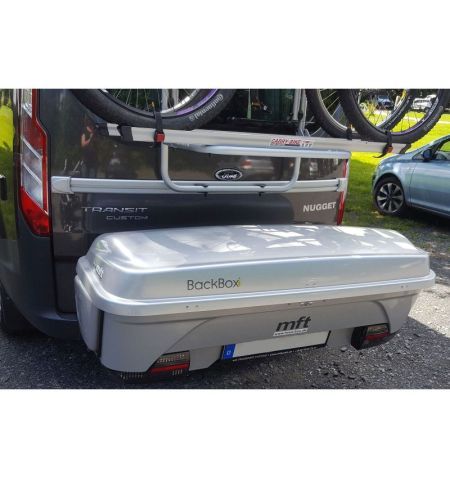 Zadní box / základna / bočnice na nosič na tažné zařízení MFT BackBox Schwarz - objem 300l / uzamykací / lesklý černý | Filso...