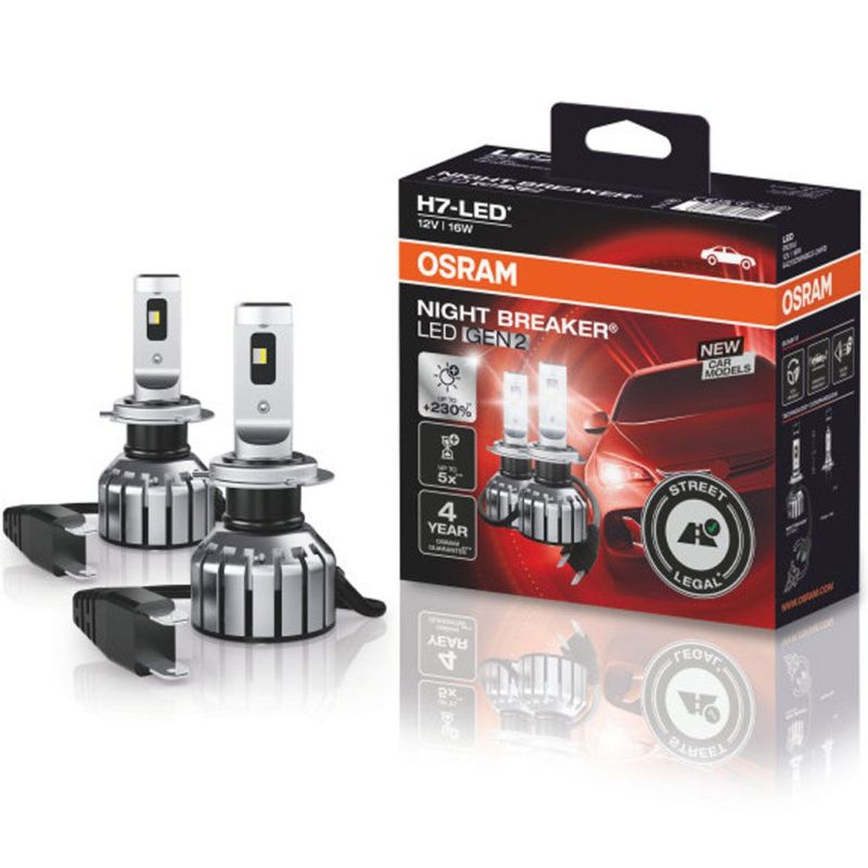 Autožárovky LED diodové Osram Night Breaker H7 12V 16W PX26d - krabička 2ks / schváleno pro ČR / EU homologace / druhá generace