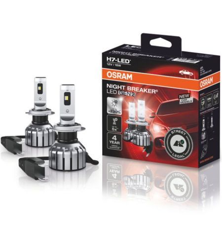 Autožárovky LED diodové Osram Night Breaker H7 12V 16W PX26d - krabička 2ks / schváleno pro ČR / EU homologace / druhá genera...