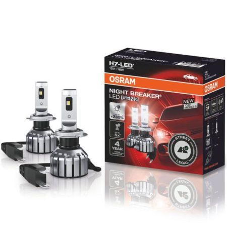 Autožárovky LED diodové Osram Night Breaker H7 12V 16W PX26d - krabička 2ks / schváleno pro ČR / EU homologace / druhá genera...