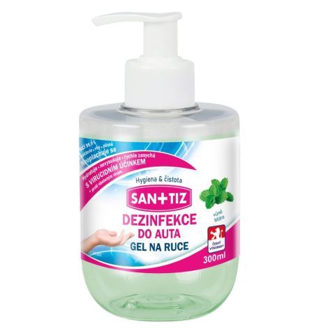 Dezinfekční gel na ruce dezinfekce do auta Sanitiz 300ml - parfém máta