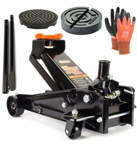 Hever hydraulický - pojízdný 3000kg / nízkoprofilový 140-470mm / 2x gumová podložka / rukavice | Filson Store