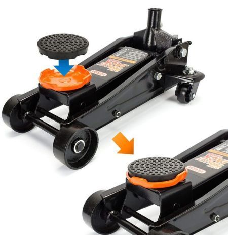 Hever hydraulický - pojízdný 3000kg / nízkoprofilový 140-470mm / 2x gumová podložka / rukavice | Filson Store