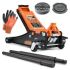 Hever hydraulický - pojízdný 3000kg / nízkoprofilový 73-515mm / dvoupístový / 2x gumová podložka / rukavice | Filson Store