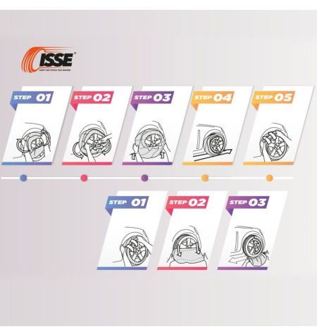 Sněhové řetězy / textilní návleky Isse Super - velikost 74 / celoevropská norma pro horské oblasti EN16662-1 Önorm V5121 | Fi...