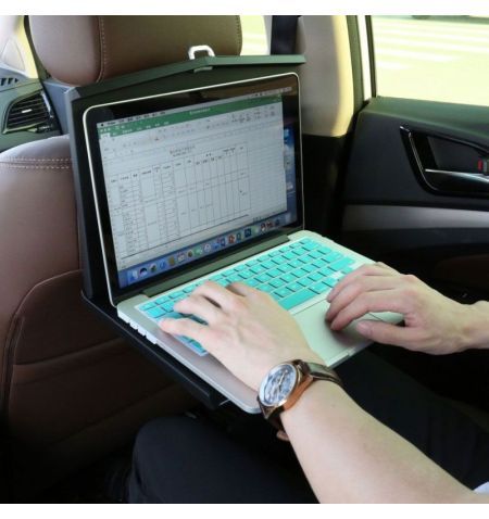 Stolek do auta na opěrku hlavy Joyart - luxusní / černý / na notebook / držák nápojů | Filson Store Stolek do auta na opěrku hlavy Joyart - luxusní / černý / na notebook / držák nápojů | Filson Store