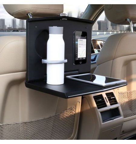 Stolek do auta na opěrku hlavy Joyart - luxusní / černý / na notebook / držák nápojů | Filson Store Stolek do auta na opěrku hlavy Joyart - luxusní / černý / na notebook / držák nápojů | Filson Store