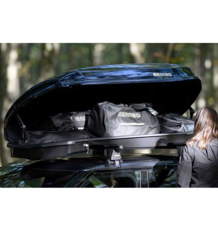 Střešní box Menabo Satellite 600 Black Glossy Duo - objem 600l / oboustranné otevírání / lesklý černý | Filson Store