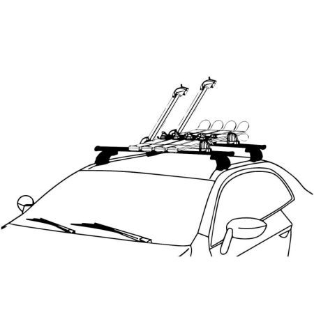 Střešní nosič lyží a snowboardů GP Tally M - na 4 páry lyží / 2 snowboardy / uzamykací / zvýšený / aluminium / černý | Filson... Střešní nosič lyží a snowboardů GP Tally M - na 4 páry lyží / 2 snowboardy / uzamykací / zvýšený / aluminium / černý | Filson...