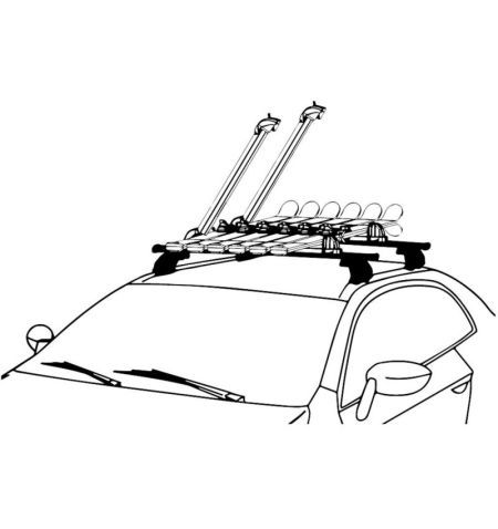 Střešní nosič lyží a snowboardů GP Tally L - na 6 párů lyží / 2 snowboardy / uzamykací / zvýšený / aluminium / černý | Filson... Střešní nosič lyží a snowboardů GP Tally L - na 6 párů lyží / 2 snowboardy / uzamykací / zvýšený / aluminium / černý | Filson...