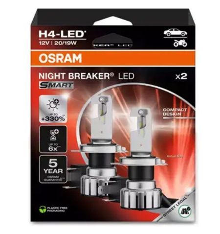 Autožárovky LED diodové Osram Night Breaker Smart H4 12V 21/20W P43t - 2ks / schváleno pro ČR / EU homologace / třetí generac... Autožárovky LED diodové Osram Night Breaker Smart H4 12V 21/20W P43t - 2ks / schváleno pro ČR / EU homologace / třetí generac...