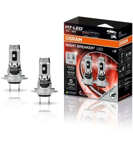 Autožárovky LED diodové Osram Night Breaker Speed H7 12V 16W PX26d - 2ks / schváleno pro ČR / EU homologace / třetí generace ...