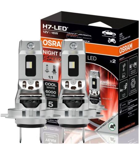Autožárovky LED diodové Osram Night Breaker Speed H7 12V 16W PX26d - 2ks / schváleno pro ČR / EU homologace / třetí generace ...