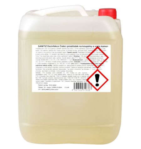 Čistící prostředek na koupelny a vodní kámen / dezinfekce Sanitiz 10l | Filson Store