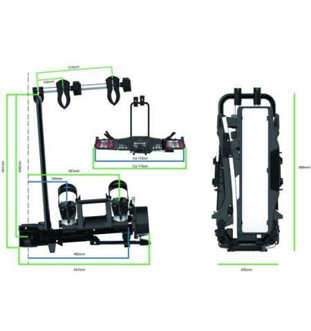 Nosič na tažné zařízení na 2 kola / elektrokola Pro User Diamant SG2 - sklopný skládací | Filson Store Nosič na tažné zařízení na 2 kola / elektrokola Pro User Diamant SG2 - sklopný skládací | Filson Store