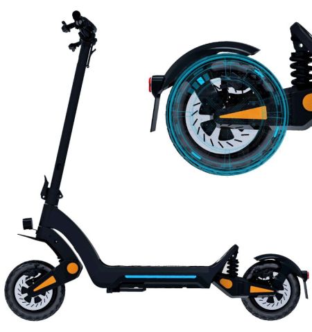 Koloběžka elektrická / elektrokoloběžka Aroso DT06 Single - 1 motor 1900W / Li-Ion aku 60V 18.2Ah / odpružená / černá | Filso...