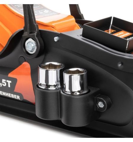 Hever hydraulický - pojízdný 2500kg / nízkoprofilový 86-365mm / 3x gumová podložka / rukavice / kufr / klíč na kola | Filson ...