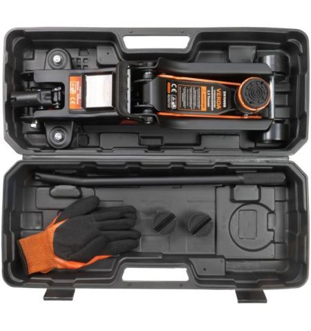 Hever hydraulický - pojízdný 2500kg / nízkoprofilový 86-365mm / 3x gumová podložka / rukavice / kufr | Filson Store