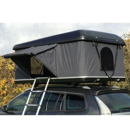 Střešní autostan Aroso Eifel pro 2 osoby - s ABS skořepinou / černý / šedá plachta | Filson Store