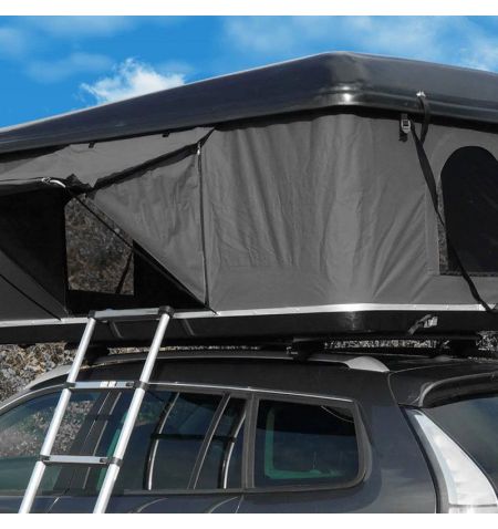 Střešní autostan Aroso Eifel pro 2 osoby - s ABS skořepinou / černý / šedá plachta | Filson Store