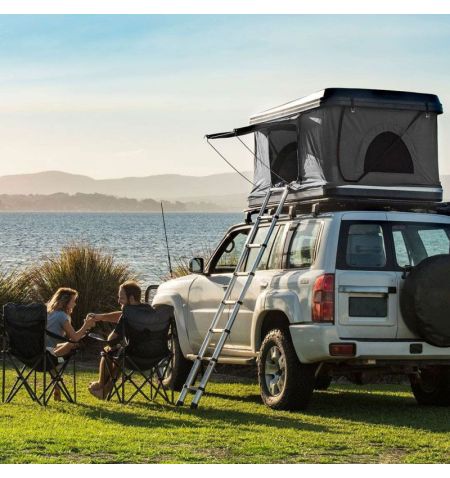 Střešní autostan Aroso Eifel pro 2 osoby - s ABS skořepinou / černý / šedá plachta | Filson Store