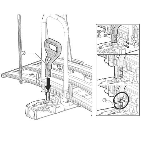 Nosič na tažné zařízení na 3 kola / elektrokola s boxem 300l na zavazadla Menabo Alcor 3 / Mizar | Filson Store