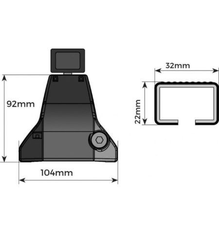Střešní nosič příčníky Menabo Omega Fiat Multipla (Typ 186) (2004-2010) 5-dv fixační body ve střeše / pozinková ocel / zamyka...