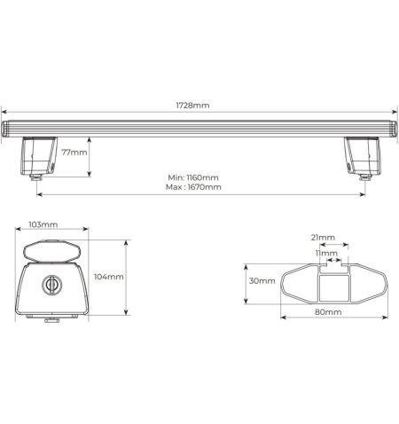 Příčníky pro vozy Pickup na korbu / ložnou plochu Menabo TBR Truck Bed Rack System 170cm - aluminium / uzamykatelné | Filson ...