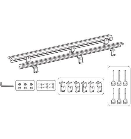 Podélníky / hagusy pro vozy Pickup na boční strany korby / ložnou plochu Menabo Truck Bed Rack 147cm - aluminium / pár | Fils...