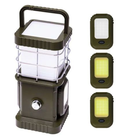 Lampa / svítilna pro kemping - vestavěný Li-Ion akumulátor / 3 odnímatelné svítilny / ochrana proti komárům / USB / Power ban...