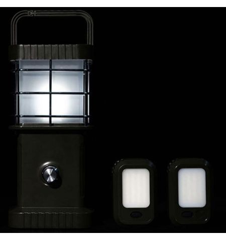 Lampa / svítilna pro kemping - vestavěný Li-Ion akumulátor / 3 odnímatelné svítilny / ochrana proti komárům / USB / Power ban...