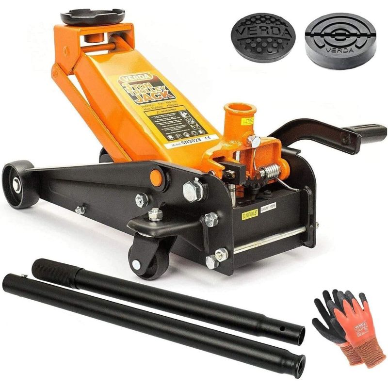 Hever hydraulický - pojízdný 3000kg 130-490mm / 2x gumová podložka / nožní pedál / rukavice | Filson Store Hever hydraulický - pojízdný 3000kg 130-490mm / 2x gumová podložka / nožní pedál / rukavice | Filson Store