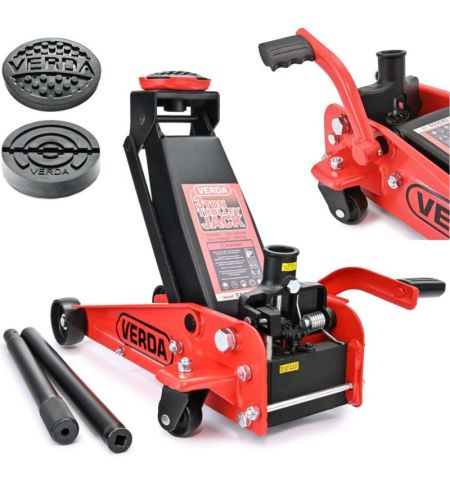 Hever hydraulický - pojízdný 3000kg 130-490mm / rychlozdvihací / 2x gumová podložka / nožní pedál | Filson Store