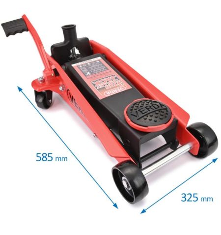 Hever hydraulický - pojízdný 3000kg 130-490mm / rychlozdvihací / 2x gumová podložka / nožní pedál | Filson Store Hever hydraulický - pojízdný 3000kg 130-490mm / rychlozdvihací / 2x gumová podložka / nožní pedál | Filson Store