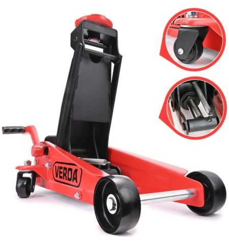 Hever hydraulický - pojízdný 3000kg 130-490mm / rychlozdvihací / 2x gumová podložka / nožní pedál | Filson Store Hever hydraulický - pojízdný 3000kg 130-490mm / rychlozdvihací / 2x gumová podložka / nožní pedál | Filson Store