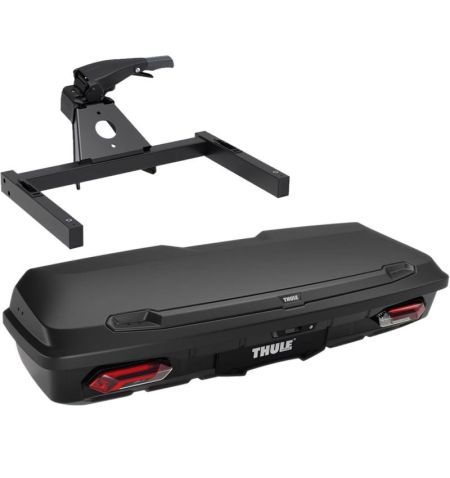 Zadní box na nosič na tažné zařízení Thule Arcos XL s platformou Thule Arcos Platform - objem 450l / uzamykací / černý