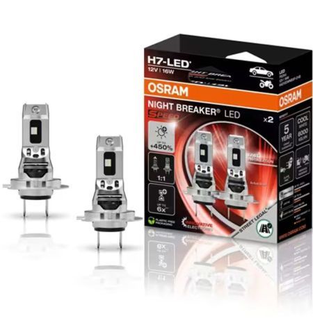 Autožárovky LED diodové Osram Night Breaker Speed 450 H7 12V 16W PX26d 2ks / schváleno pro ČR / EU homologace / čtvrtá genera...