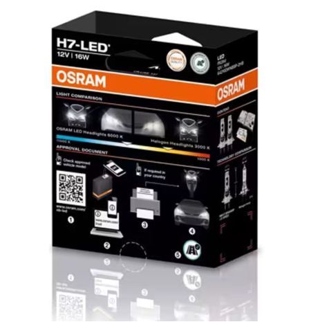 Autožárovky LED diodové Osram Night Breaker Speed 450 H7 12V 16W PX26d 2ks / schváleno pro ČR / EU homologace / čtvrtá genera...