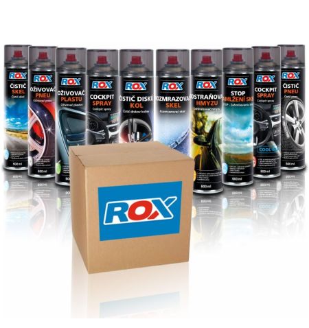 Sada autokosmetiky Rox box pro údržbu auta - 10ks sprejů 600ml | Filson Store