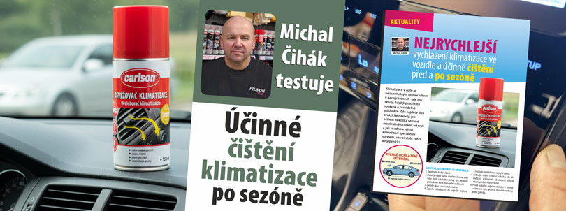 Michal Čihák testuje čistič klimatizace Carlson | Filsonstore