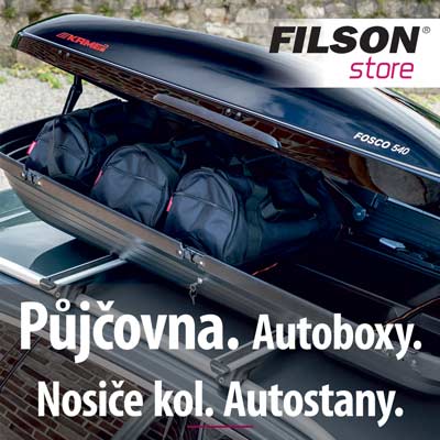 Půjčovna autoboxů nosičů na tažné autostanů Filsonstore Thule