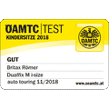 Autosedačka Britax Römer Dualfix M i-Size byla testována v listopadu 2018 v rakouském ÖAMTC automotoklubu s výsledkem dobrý