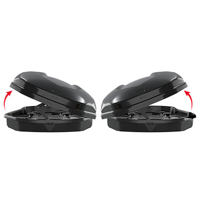 Střešní box Menabo Satellite 600 Black Glossy Duo Crab - objem 600l / oboustranné otevírání / lesklý černý Střešní box Menabo Satellite 600 Black Glossy Duo Crab - objem 600l / oboustranné otevírání / lesklý černý