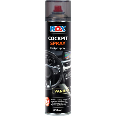 Čistič palubní desky Rox - vanilka 600ml sprej | Sada autokosmetiky Rox box pro údržbu auta - 10ks sprejů 600ml | Filsonstore