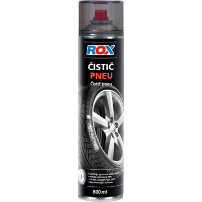 Čistič pneu Rox 600ml sprej | Sada autokosmetiky Rox box pro údržbu auta - 10ks sprejů 600ml | Filsonstore