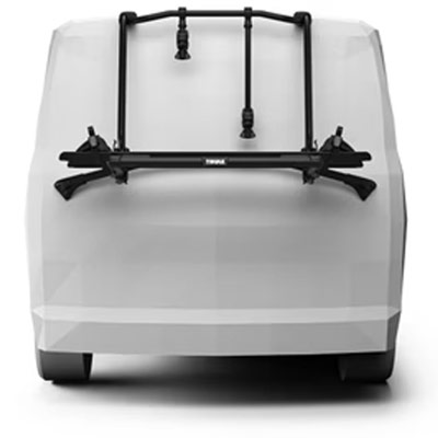 Zvýšená pozice nosiče | Nosič na 4 jízdní kola na zadní / páté dveře Thule WanderWay - aluminium / pozinkovaná ocel / černý | Filsonstore